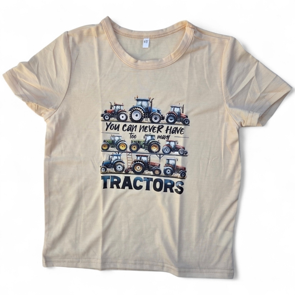 Tractor-Themed Kids T-Shirts - Set of 4 Size 6 - Picture 3 of 5